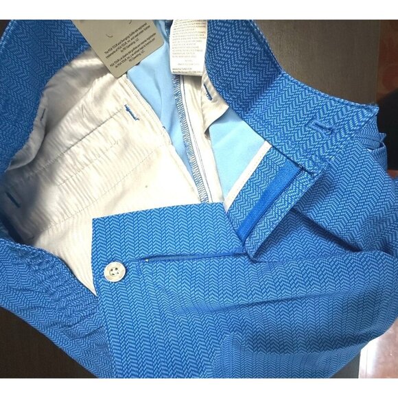 PGA Tour Mens Blue Tonal Print Pockets Golf UPF Sun Protection Shorts Sz 38 New - Picture 5 of 10